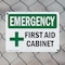 Signmission First Aid Cabinet With Symbol, 10 in W x Rectangle, Plastic OS-2PACK-EM-P-710-L-10368 - alternate 6